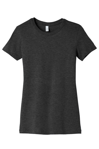 BELLA CANVAS-SLIM FIT - WOMEN'S - BLACK HEATHER TEE *