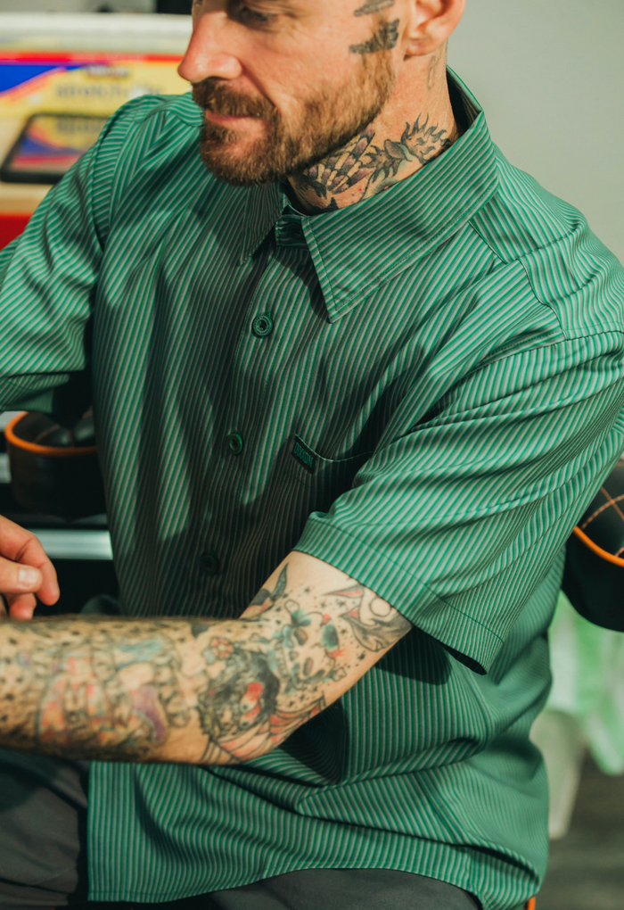 Benny Triple Stripe Short Sleeve - Green