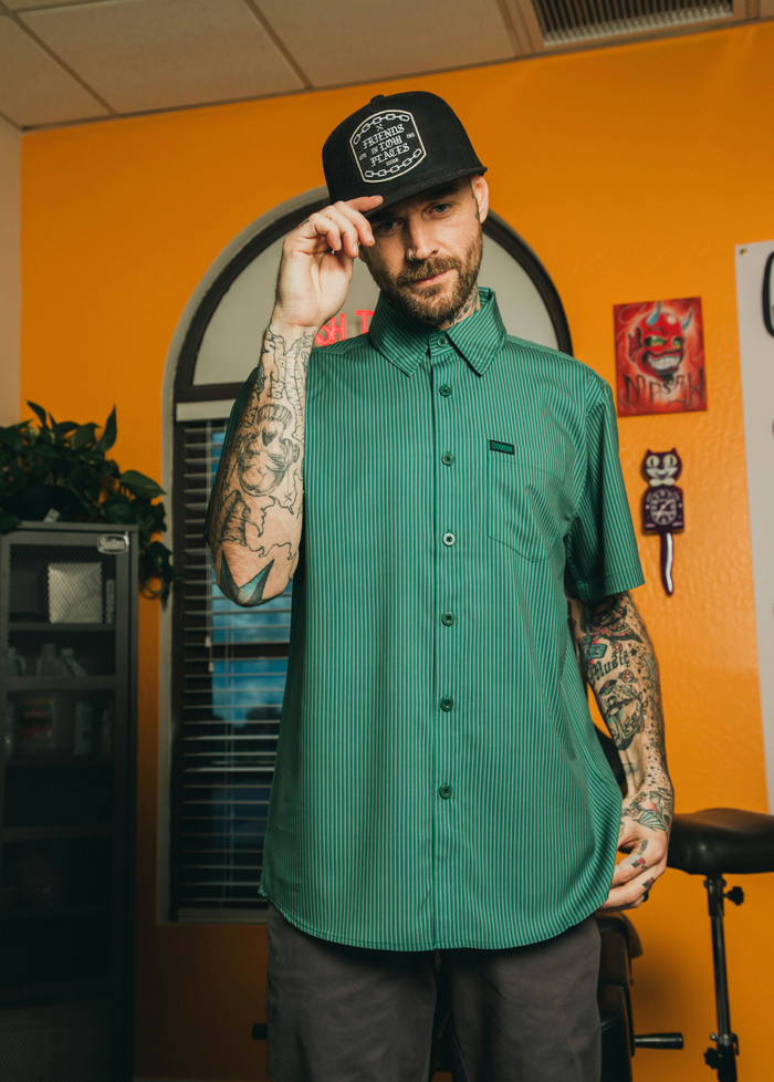 Benny Triple Stripe Short Sleeve - Green