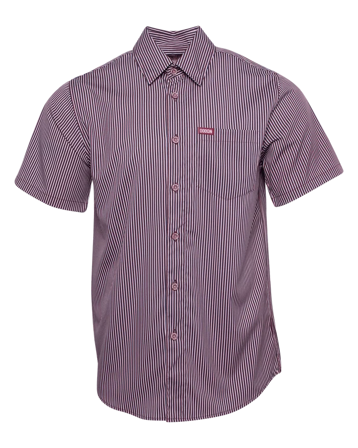 Benny Triple Stripe Short Sleeve - Maroon