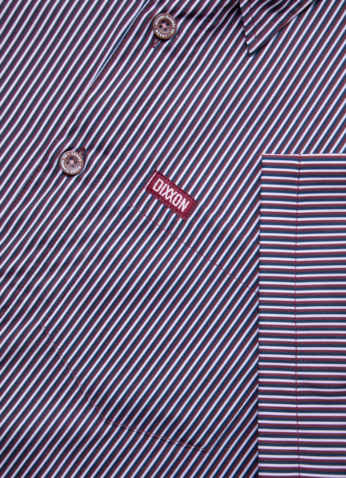 Benny Triple Stripe Short Sleeve - Maroon