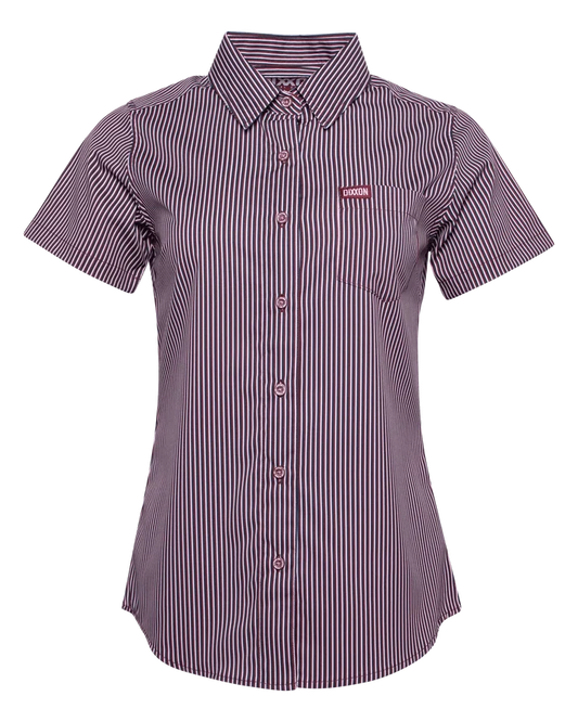Benny Triple Stripe Women's Short Sleeve - Maroon