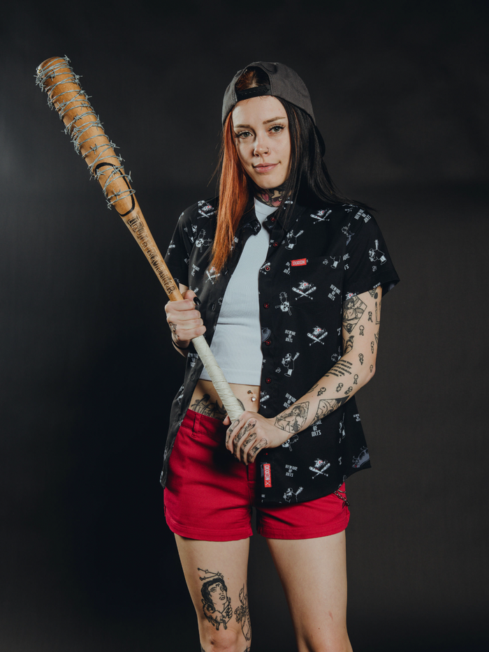 Beware Women's Short Sleeve Party Shirt