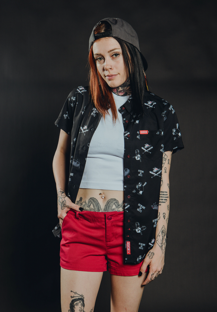 Beware Women's Short Sleeve Party Shirt
