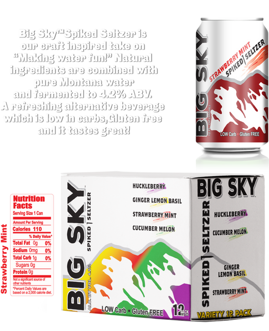 Big Sky Hard Seltzer 12 pack 12 oz cans