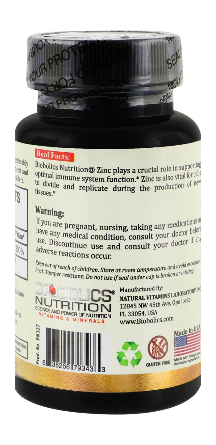 BIOBOLIC NUTRITION zinc 30mg 30s - Makkah Pharmacy