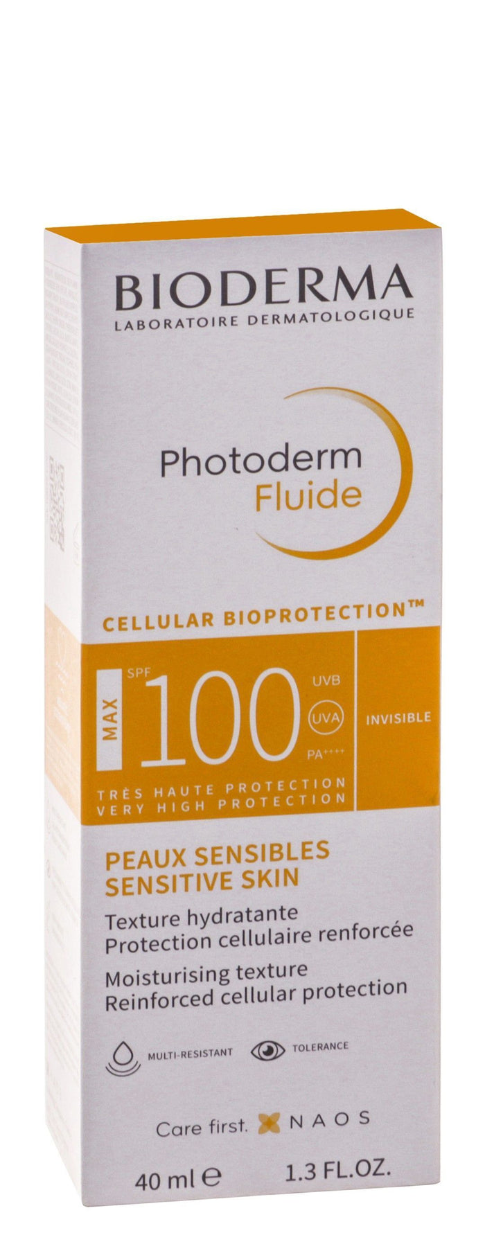 Bioderma Photoderm Fluide Water-Resistant Moisturizing Facial Sunscreen for Sensitive Skin SPF100 PA++++ , 40ml - Makkah Pharmacy