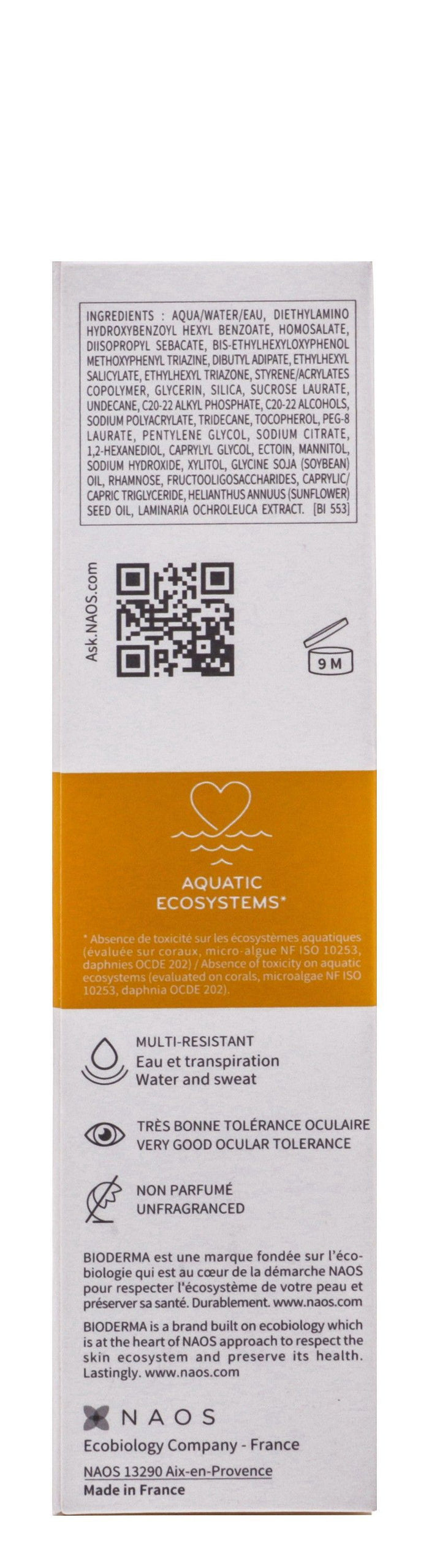 Bioderma Photoderm Fluide Water-Resistant Moisturizing Facial Sunscreen for Sensitive Skin SPF100 PA++++ , 40ml - Makkah Pharmacy