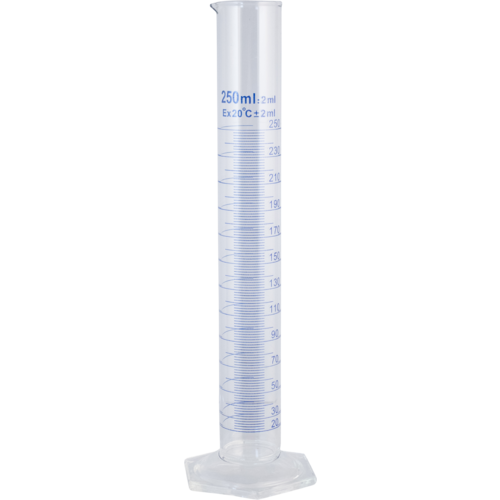 Borosilicate Graduated Cylinder | 2 mL Graduations | 250 m