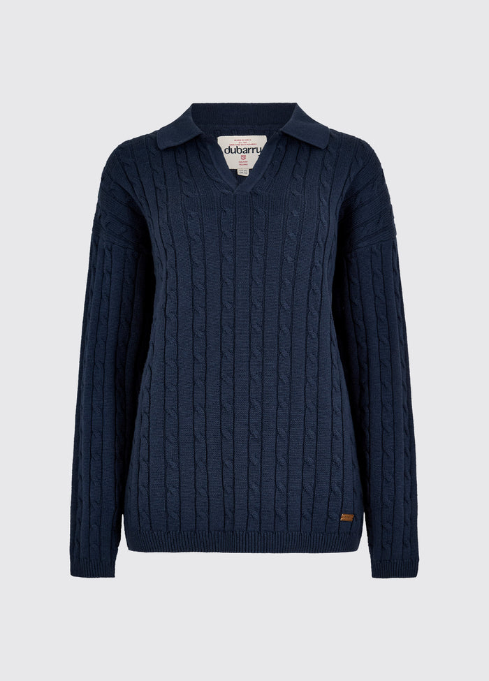Brownville Women's Cable Knit Jumper - Navy