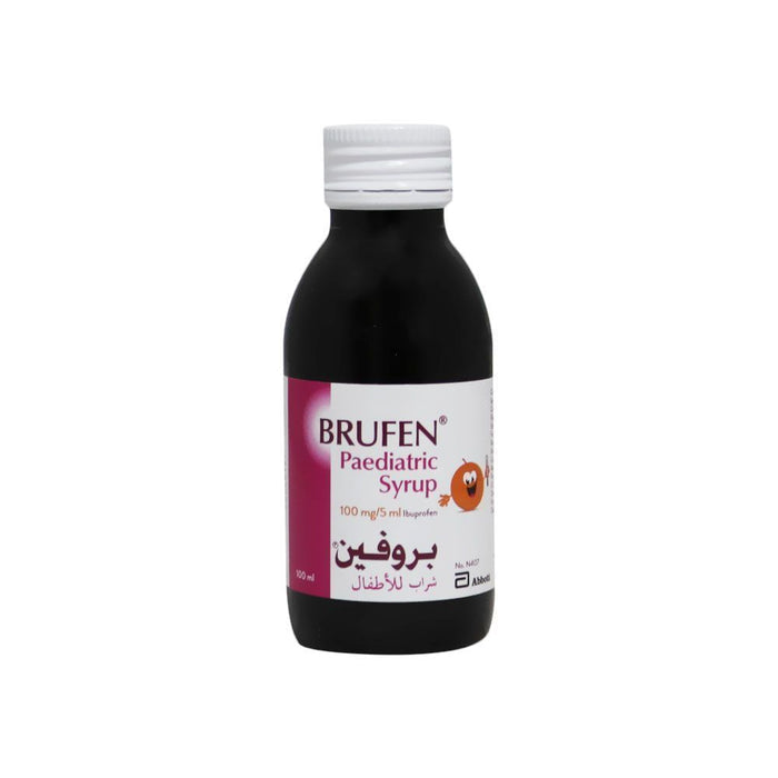 Brufen 100mg/5ml Ibuprofen Antipyretic, Analgesic & Anti-Inflammatory Syrup, 100ml