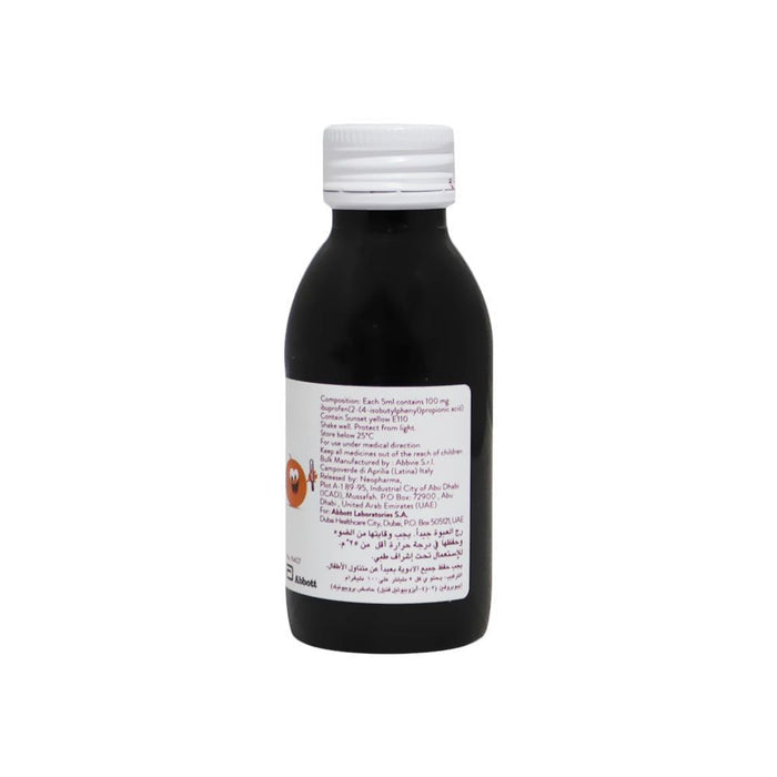 Brufen 100mg/5ml Ibuprofen Antipyretic, Analgesic & Anti-Inflammatory Syrup, 100ml