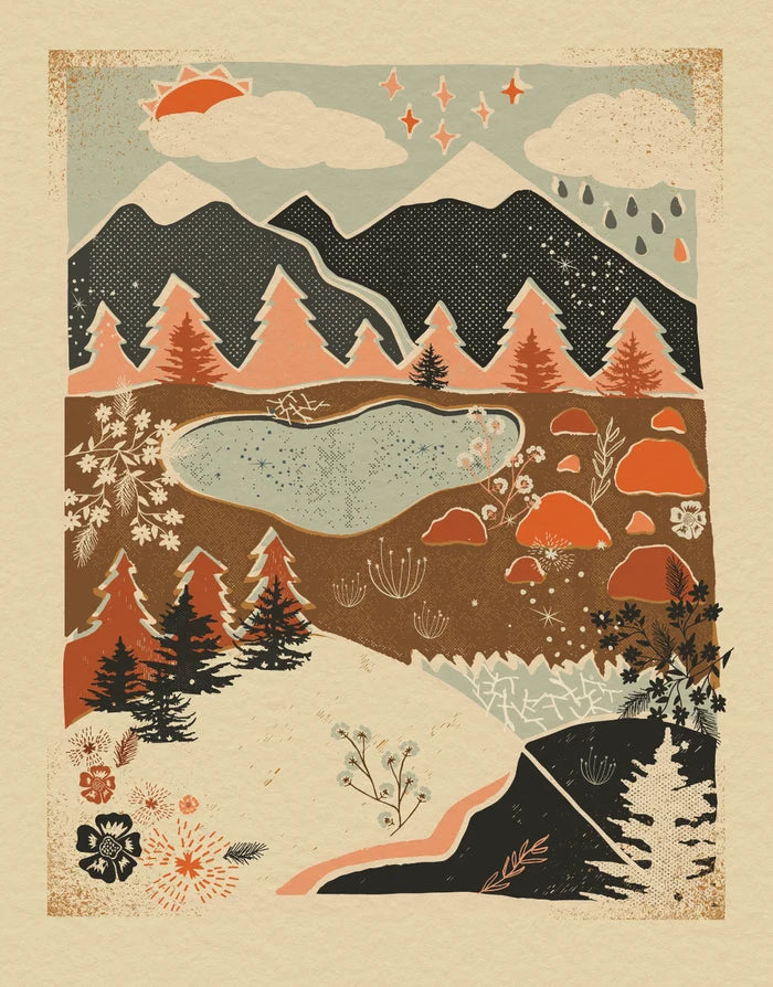 Cascade Lakes - Ash Cascade Print - 8x10