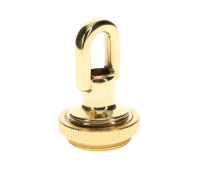 Cast Brass Polished & Lacquered Screw Collar Canopy Set, 1/4 F Tap, Mounting Hardware Kit (10951)