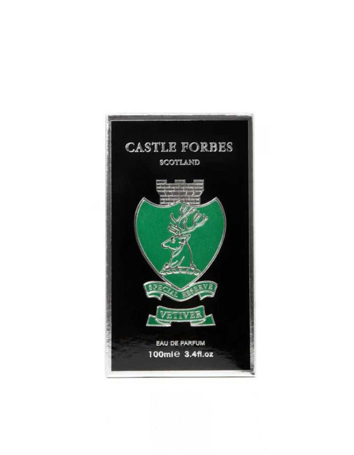 Castle Forbes Vetiver Eau de Parfum box for aftershave