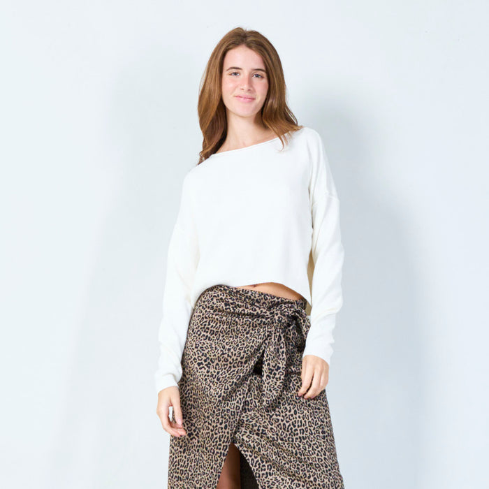 Casual drop shoulder pullover sweater wholesale