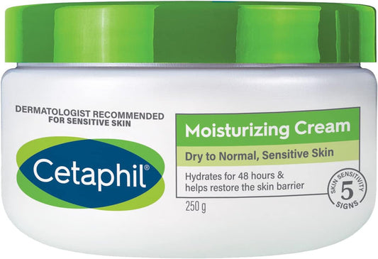 Cetaphil Moisturizing Cream, Face & Body Moisturizer With Dry to Very Dry Sensitive Skin, Unscented - 250g Cetaphil