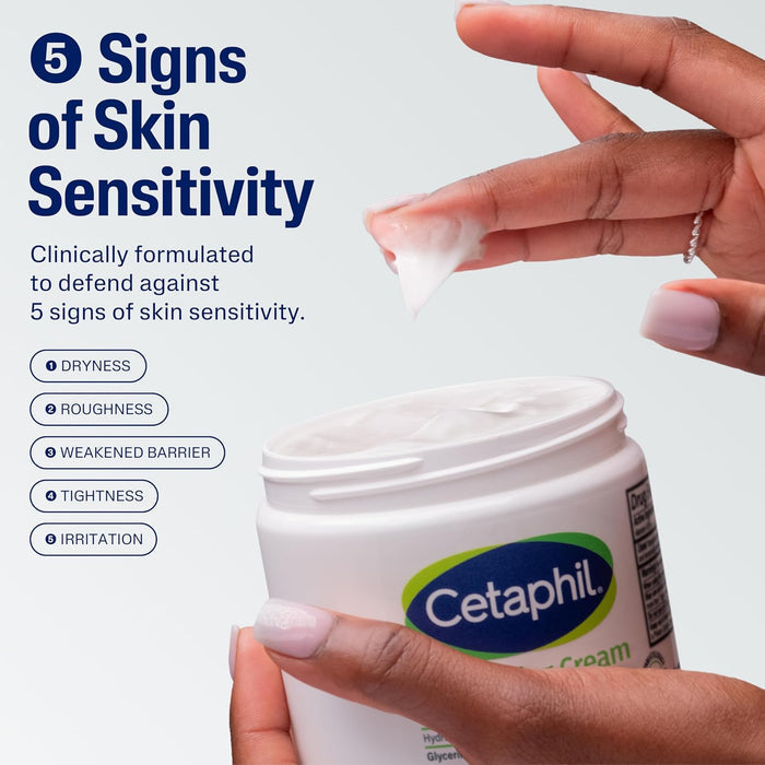 Cetaphil Moisturizing Cream, Face & Body Moisturizer With Dry to Very Dry Sensitive Skin, Unscented - 250g Cetaphil
