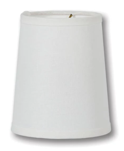 Chandelier Deep Drum Shade, 4(T) x 5(B) x 6(H), Off White Linen (00717F)