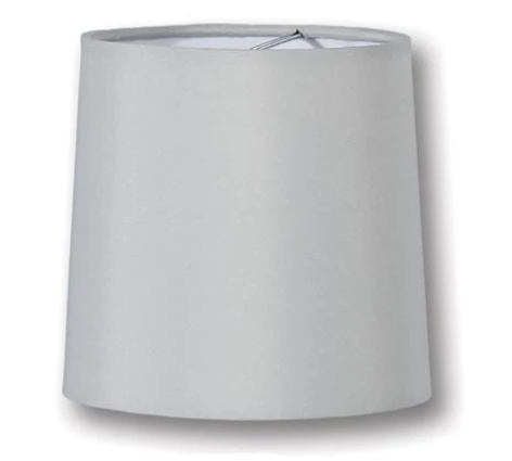 Chandelier Retro Drum Hardback Shades, Dove Grey Color Microfiber Chiffon (00710G)
