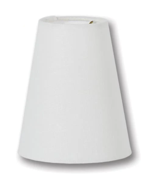 Chandelier Shade, Tapered Deep Empire, Off White Linen (00715WE)
