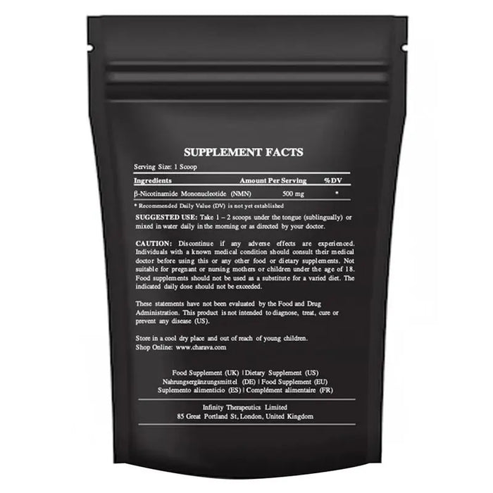 Charava NMN Antiaging Supplement NAD+ Activator Powder 30g - 60 Servings Charava