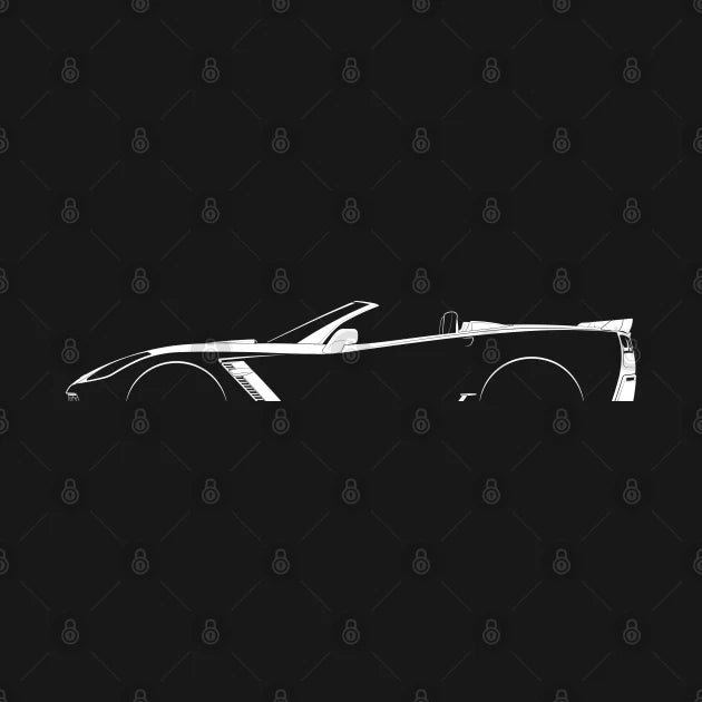 Chevrolet Corvette Z06 Convertible (C7) Silhouette T-Shirt