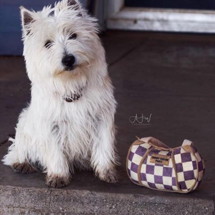Chewy Vuiton Paris Purse Dog Toy