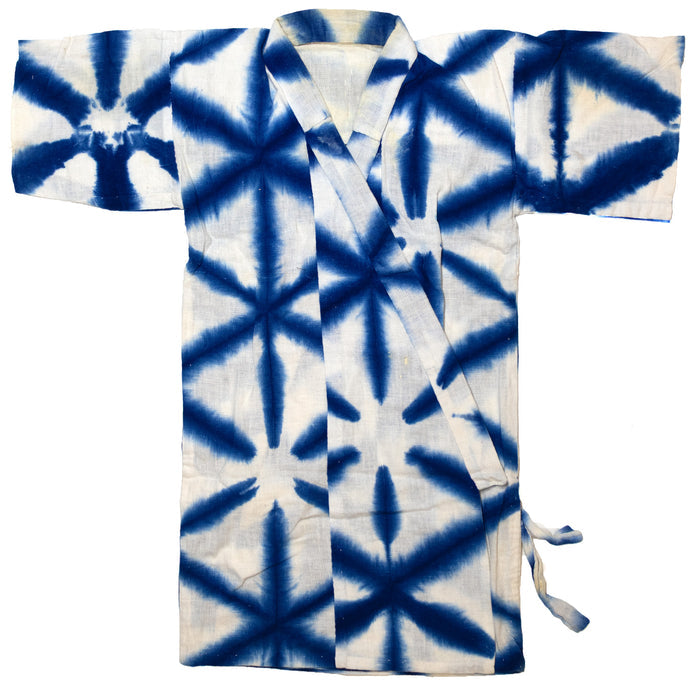 Child's Snowflake Shibori Kimono Coat