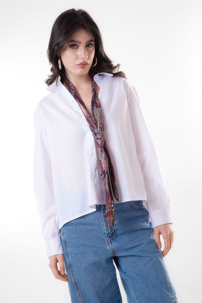 Classic button down structured shirt blouse wholesale