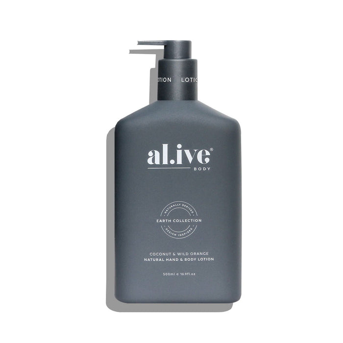 al.ive body Coconut & Wild Orange Hand & Body Lotion Nudie Glow Australia
