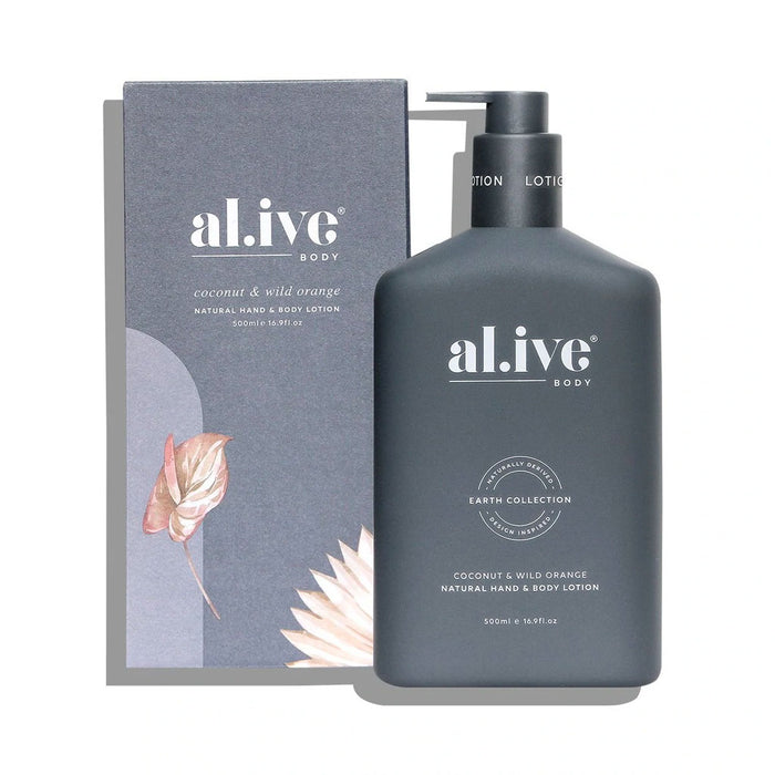 al.ive body Coconut & Wild Orange Hand & Body Lotion Nudie Glow Australia
