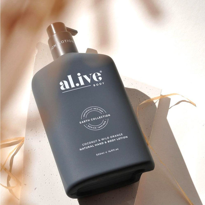 al.ive body Coconut & Wild Orange Hand & Body Lotion Nudie Glow Australia