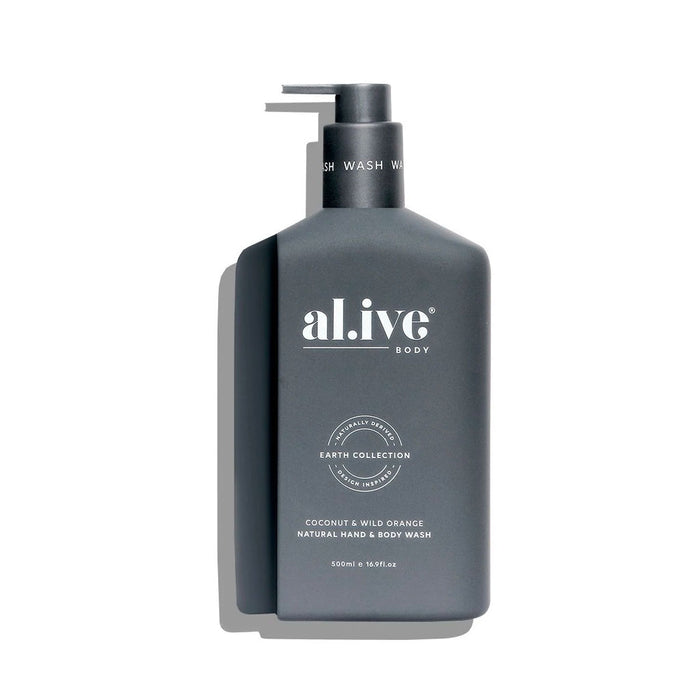 al.ive body Coconut & Wild Orange Hand & Body Wash Nudie Glow Australia