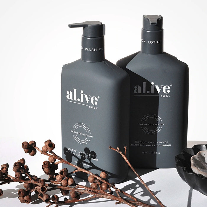 al.ive body Coconut & Wild Orange Hand & Body Wash Nudie Glow Australia