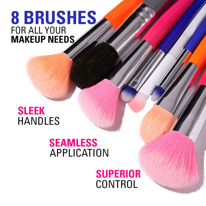 Complete Face & Eye Makeup Brush Combo – 8 Brushes