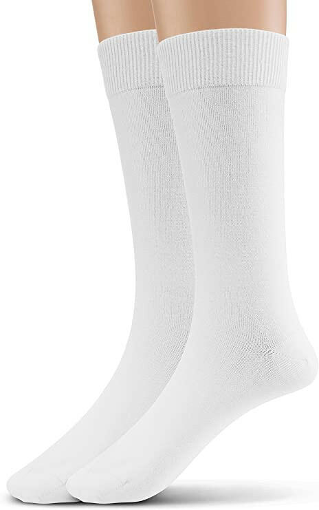 Craft Express 1 Pair 17" Sublimation Tube Socks – White Polyester.