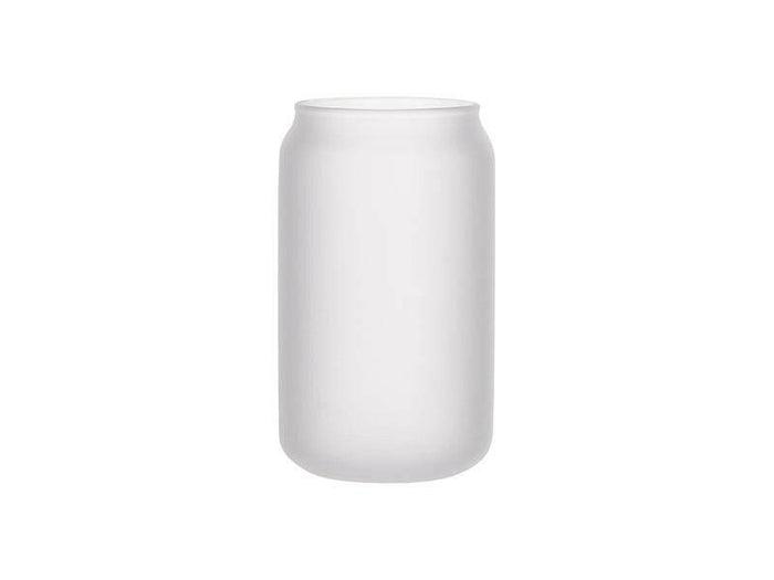 Craft Express 6 Pack 13oz Frosted Glass Cans with Bamboo Lids & Straws – Sublimation-Ready.