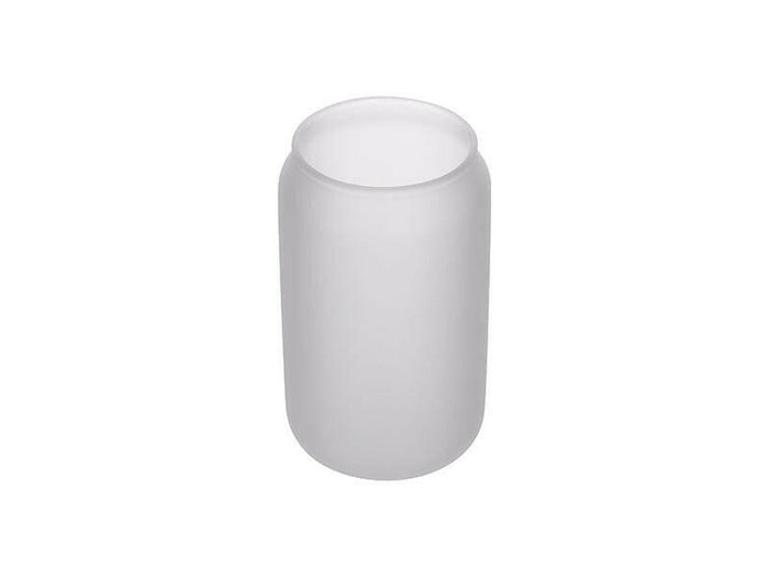 Craft Express 6 Pack 13oz Frosted Glass Cans with Bamboo Lids & Straws – Sublimation-Ready.