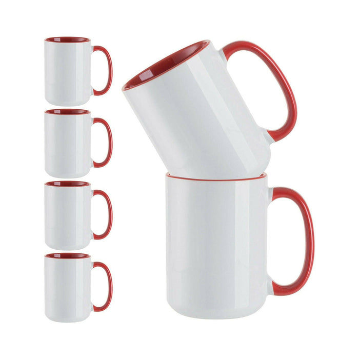 Craft Express 6 Pack 15oz Ceramic Sublimation Mugs.