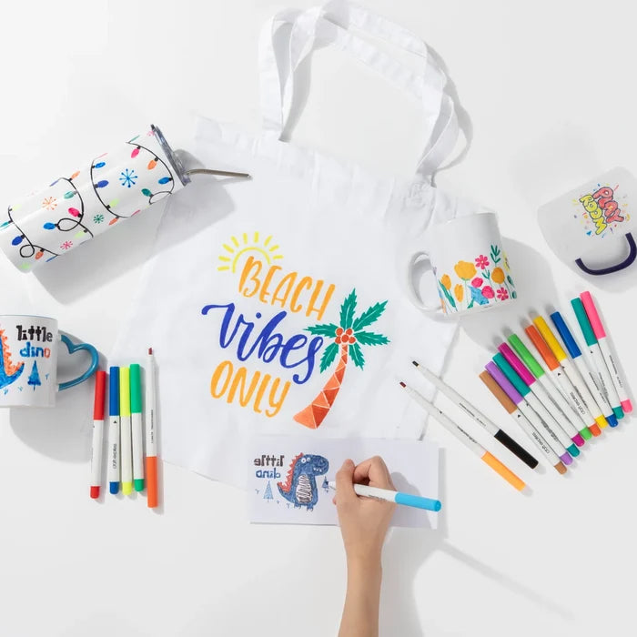Craft Express 18 Pack Assorted Sublimation Markers – Dual Tip, Permanent Ink Pens.