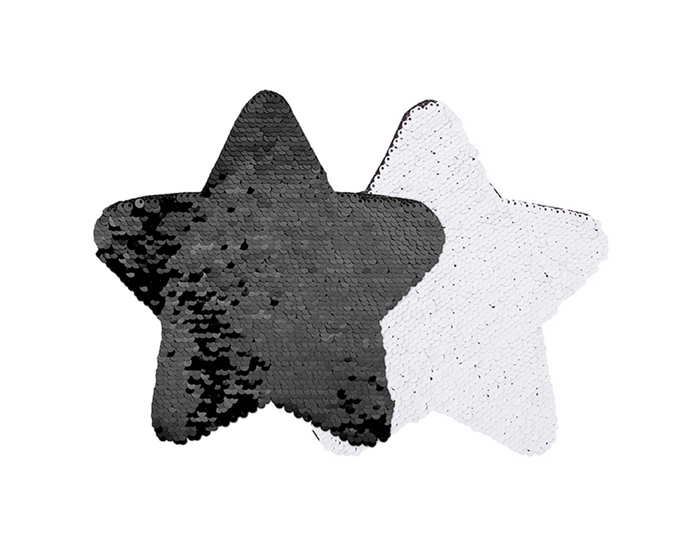 Craft Express 2 Pack 7" Star Sequin Sublimation Patches.