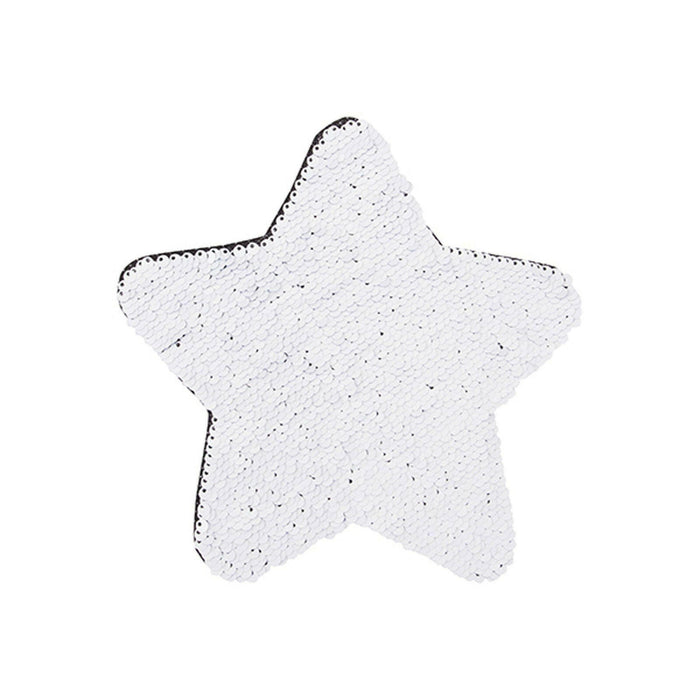 Craft Express 2 Pack 7" Star Sequin Sublimation Patches.