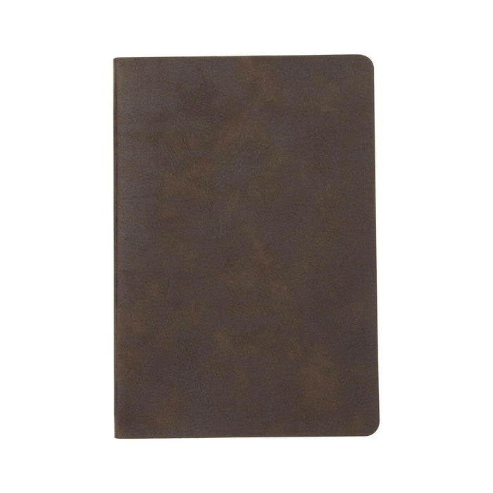 Craft Express 2 Pack Brown Engraving Vegan Leather Notebooks.