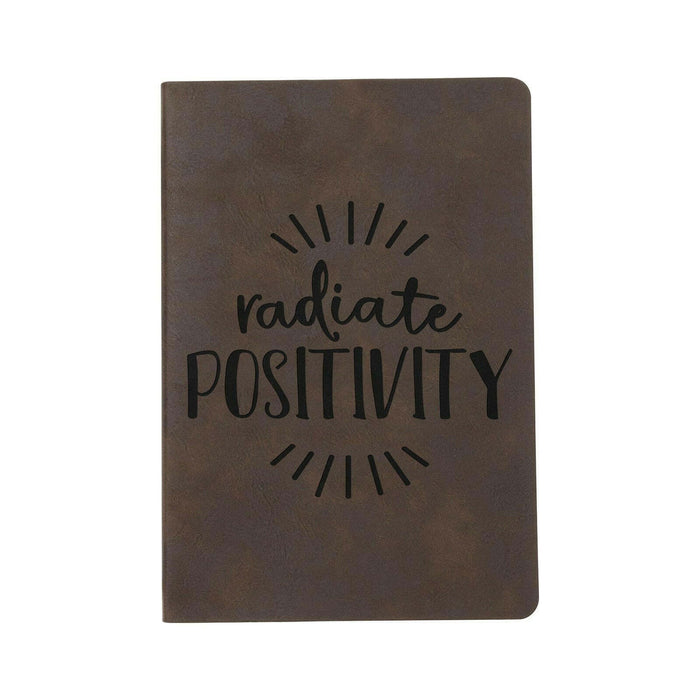 Craft Express 2 Pack Brown Engraving Vegan Leather Notebooks.