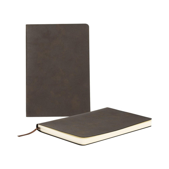 Craft Express 2 Pack Brown Engraving Vegan Leather Notebooks.