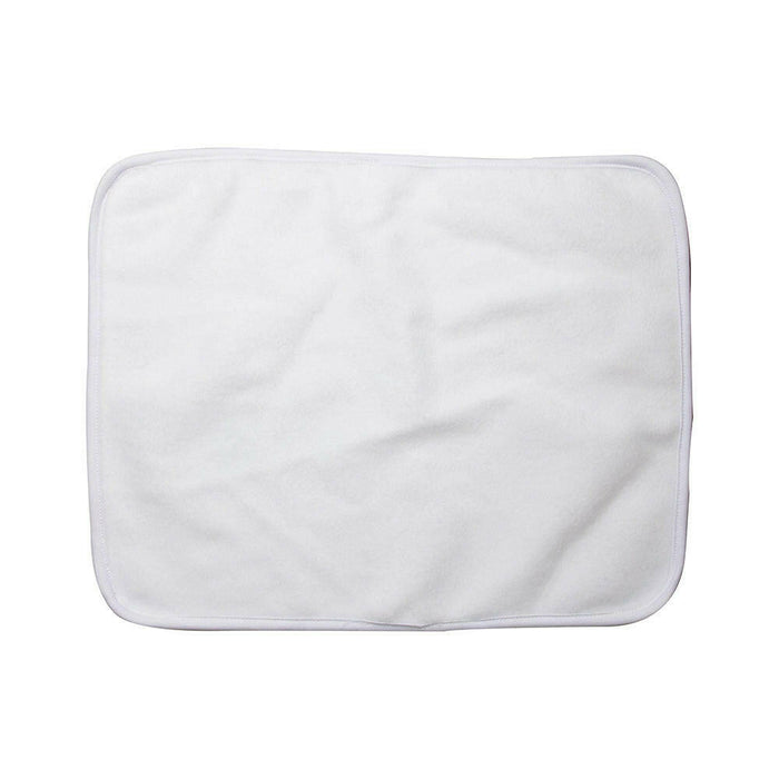 Craft Express 2 Pack Fleece Sublimation Burp Cloths – Soft White Baby Blanks.