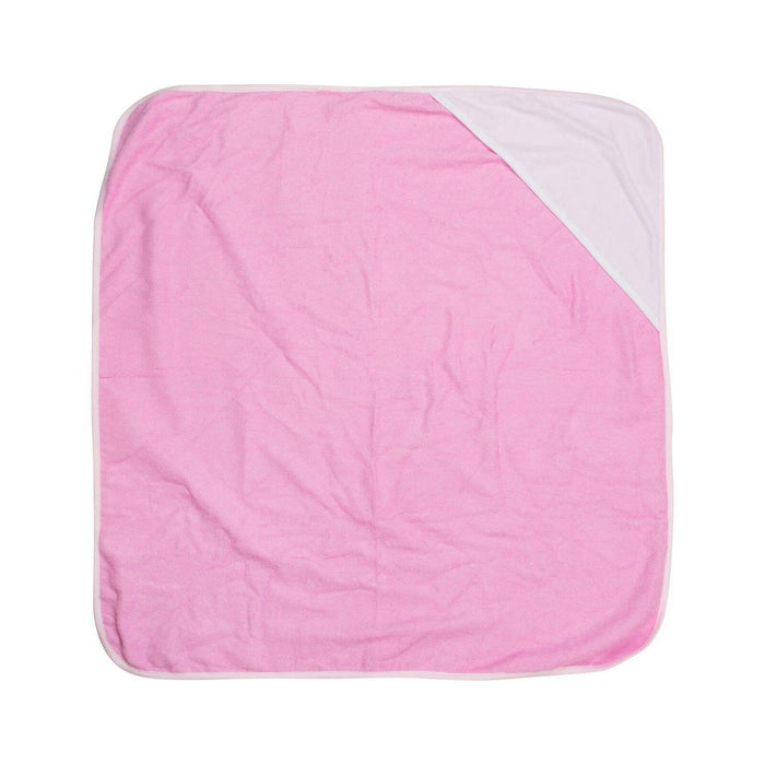 Craft Express 2 Pack Pink Sublimation Hooded Towels – Custom-Ready Baby Towels.