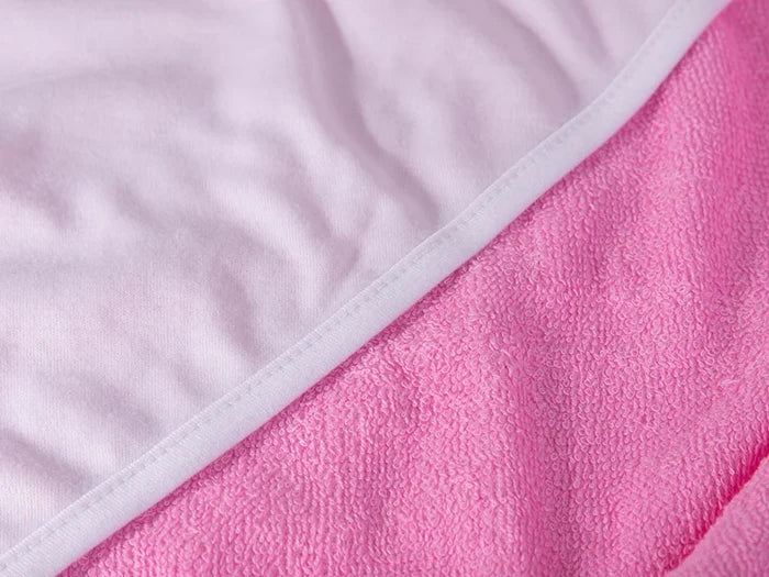 Craft Express 2 Pack Pink Sublimation Hooded Towels – Custom-Ready Baby Towels.