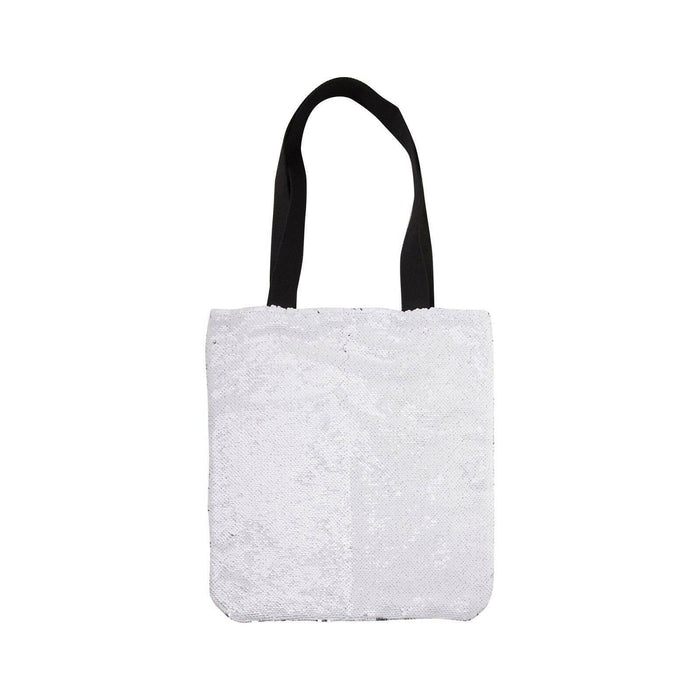 Craft Express 2 Pack Sequin Double-Layer Tote Bags – White & Silver Sublimation Blanksblimation.